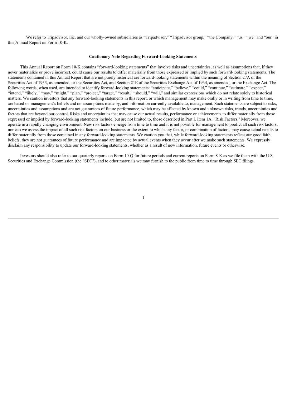 猫途鹰TripAdvisor Inc (TRIP) 2023年10-K年度报告「NASDAQ」（英文版）（145页）.pdf_第3页