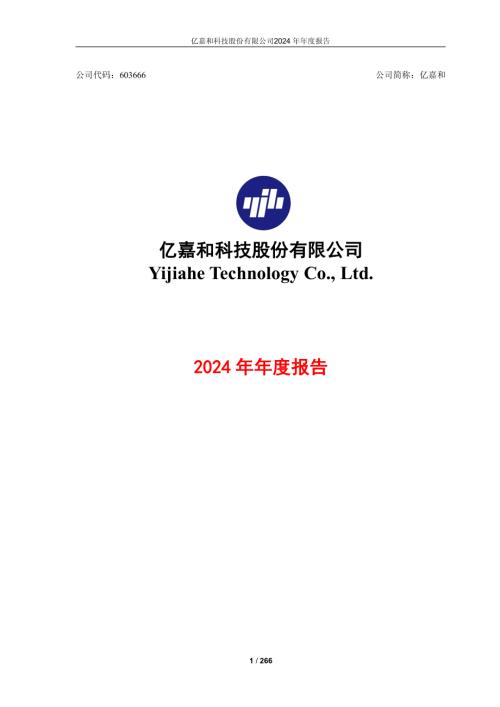 亿嘉和：亿嘉和科技股份有限公司2024年年度报告.pdf