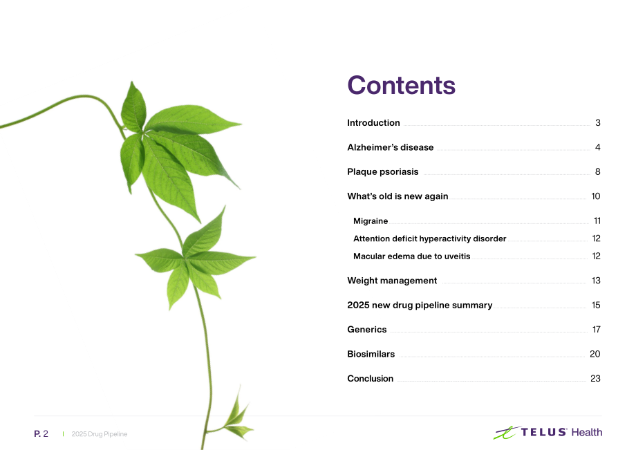TELUS Health：2025年加拿大药物研发管线：私人药物保险计划机遇与挑战研究报告（英文版）（25页）.pdf_第2页