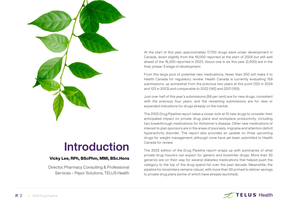 TELUS Health：2025年加拿大药物研发管线：私人药物保险计划机遇与挑战研究报告（英文版）（25页）.pdf_第3页