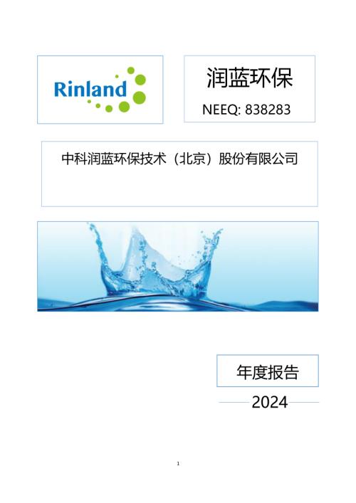 定期报告-润蓝环保：2024年年度报告.PDF