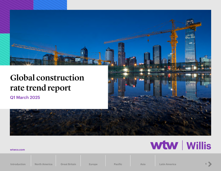 韦莱韬悦（WTW）：2025全球建筑费率趋势报告（英文版）（38页）.pdf_第1页