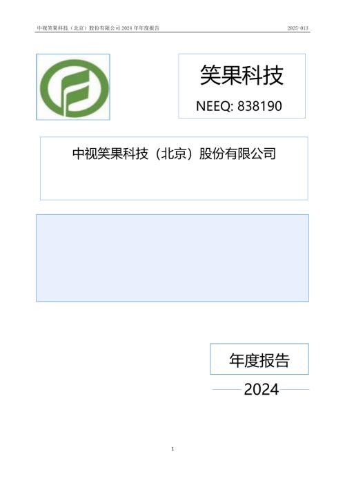 定期报告-笑果科技：2024年年度报告.PDF