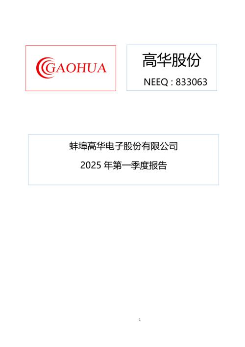 定期报告-高华股份：2025年一季度报告.PDF