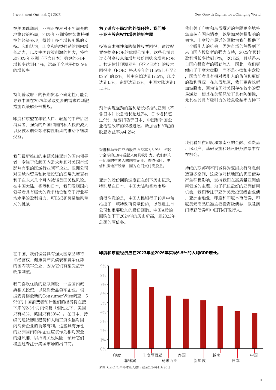 汇丰银行（HSBC）：2025年第一季度全球投资展望报告：驱动新时代的增长引擎（英文版）（36页）.pdf_第11页