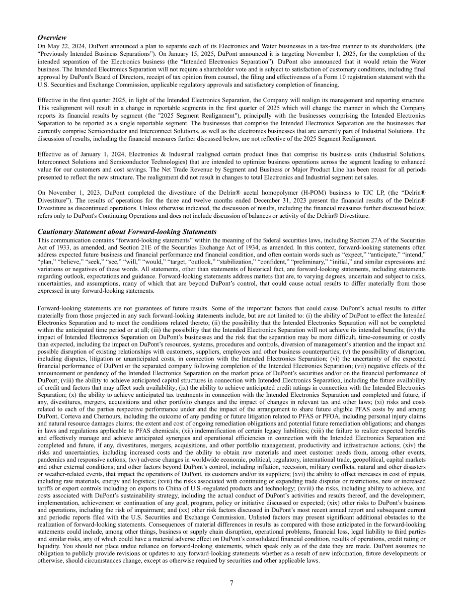 杜邦公司DuPont（DD）2024年第四季度及全年业绩报告「NYSE」（英文版）（16页）.pdf_第7页