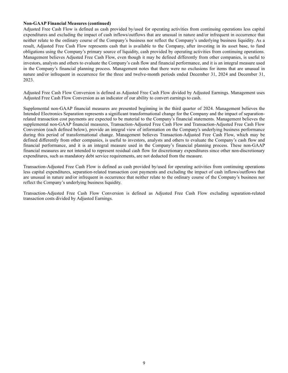 杜邦公司DuPont（DD）2024年第四季度及全年业绩报告「NYSE」（英文版）（16页）.pdf_第9页