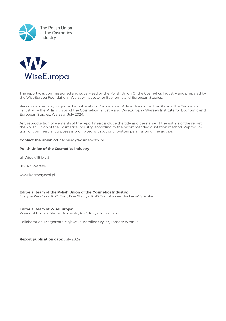 波兰化妆品工业联盟&WiseEuropa：2024年波兰化妆品行业状况报告（英文版）（81页）.pdf_第2页