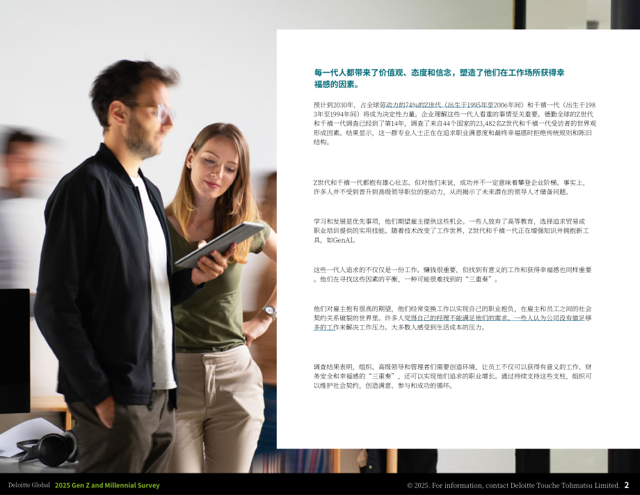 德勤（Deloitte）：2025年全球Z世代与千禧一代调研报告（英文版）（51页）.pdf_第2页