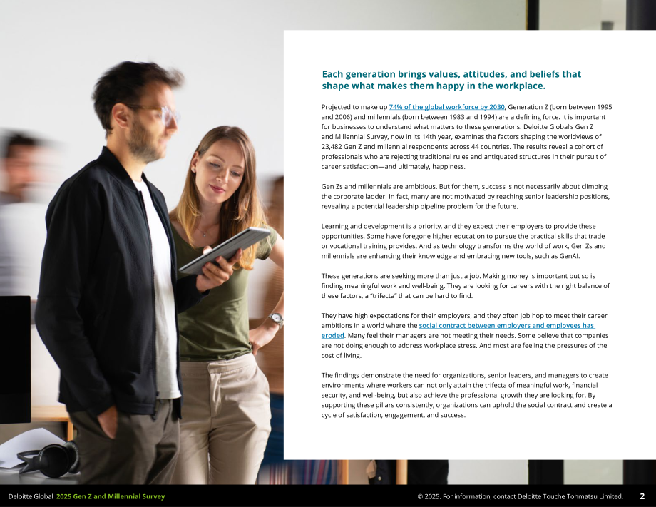 德勤（Deloitte）：2025年全球Z世代与千禧一代调研报告（英文版）（51页）.pdf_第2页