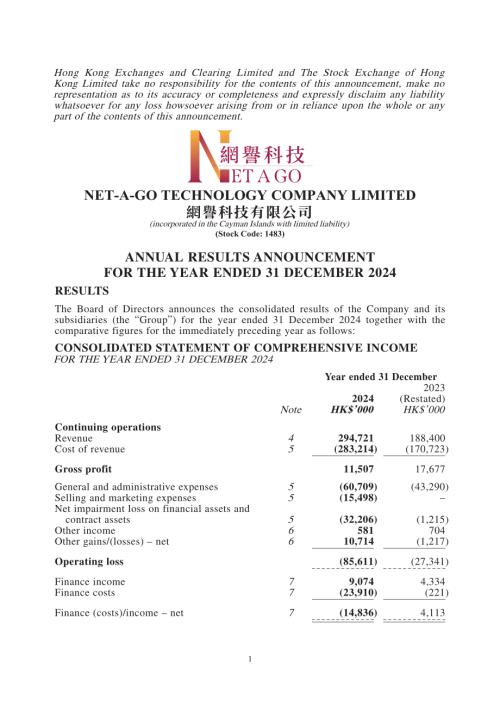 NET-A-GOTECH：ANNUALRESULTSANNOUNCEMENTFORTHEYEARENDED31DECEMBER2024.pdf