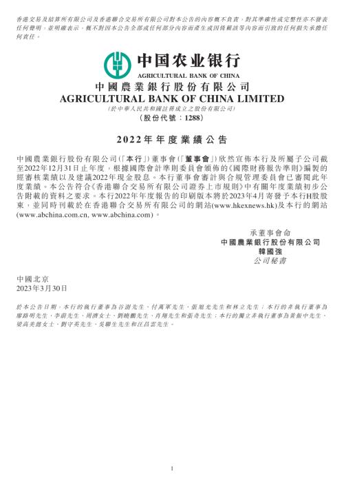 農業銀行：2022年年度業績公告.pdf