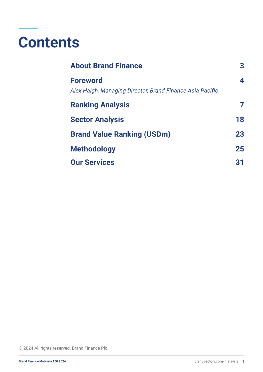 品牌金融（Brand Finance）：2024年马来西亚品牌价值100强报告（英文版）（40页）.pdf_第2页