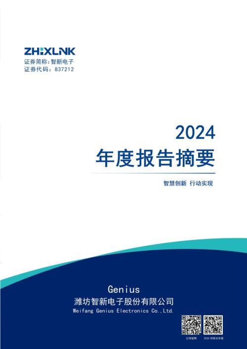 定期报告-智新电子：2024年年度报告摘要.pdf