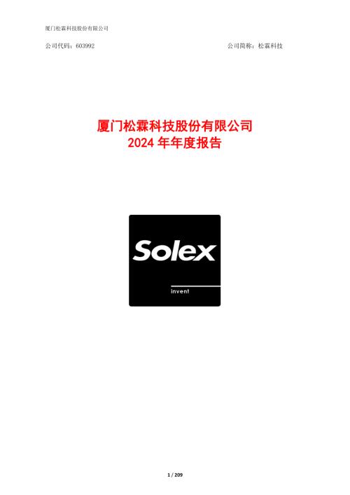 松霖科技：2024年年度报告.PDF