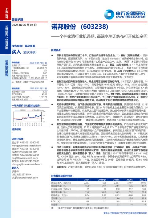 诺邦股份-公司研究报告-个护家清行业机遇期高端水刺无纺布打开成长空间-250604（30页）.pdf