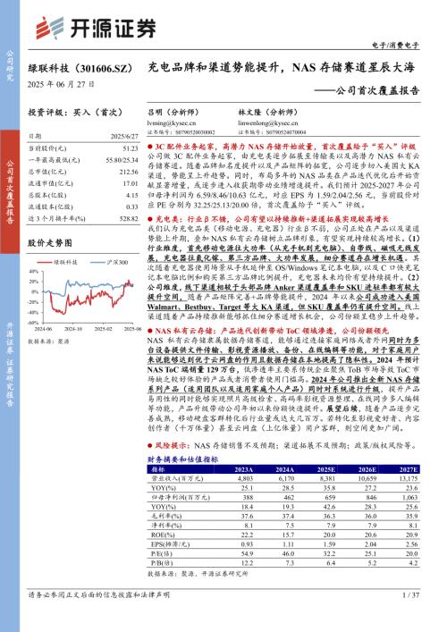 绿联科技-公司首次覆盖报告：充电品牌和渠道势能提升NAS存储赛道星辰大海-250627（37页）.pdf