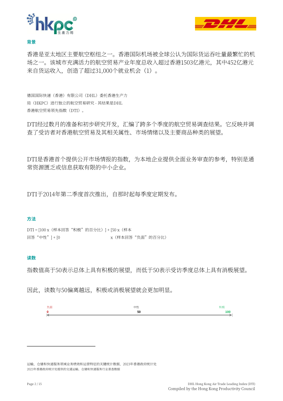 香港生产力促进局：2025年第三季度DHL香港空运贸易领先指数（DTI）报告（英文版）（15页）.pdf_第2页