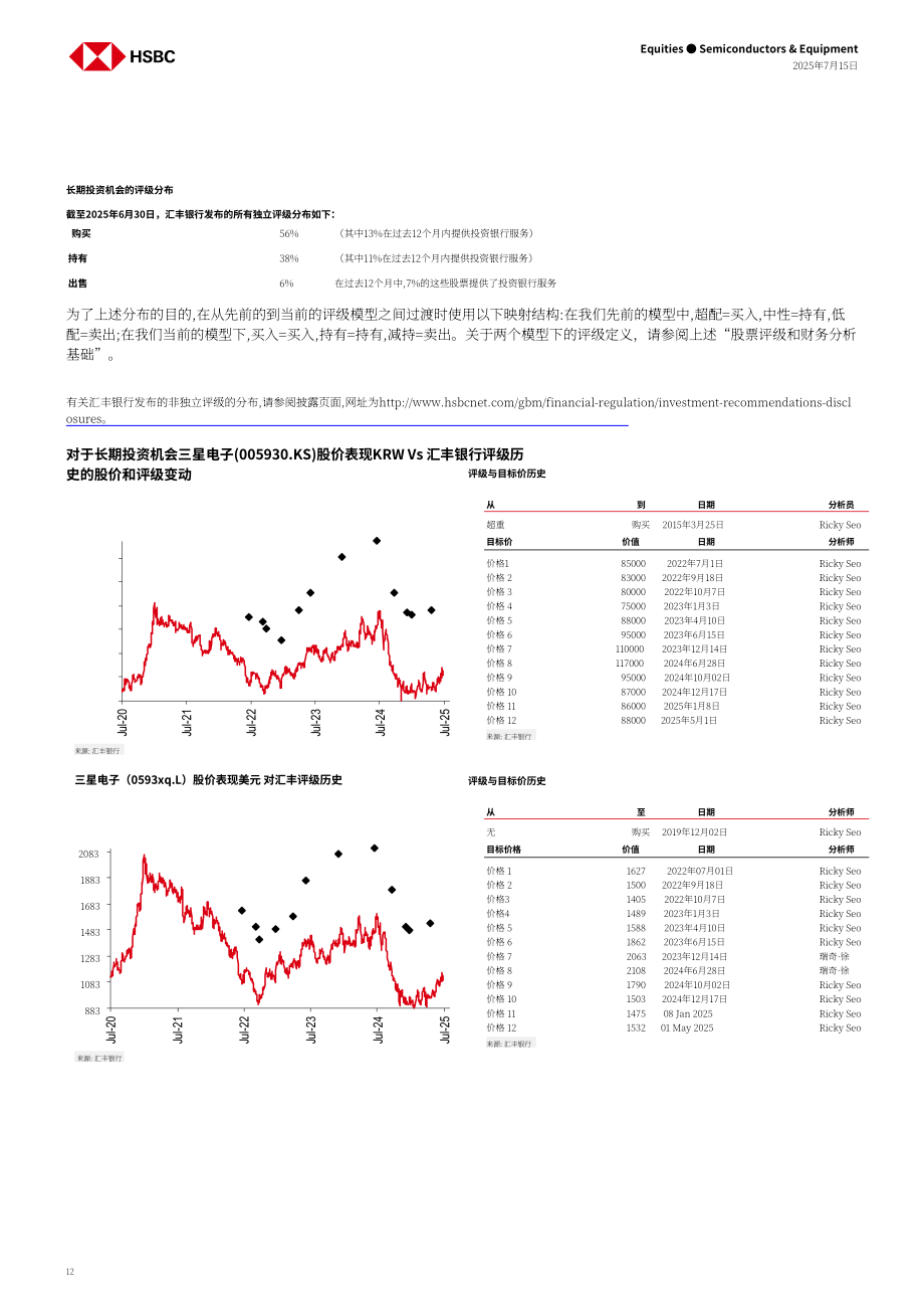 汇丰：亚洲存储芯片行业：SK海力士技术领先 三星受益内存价格反弹-250715（英文版）（16页）.pdf_第12页
