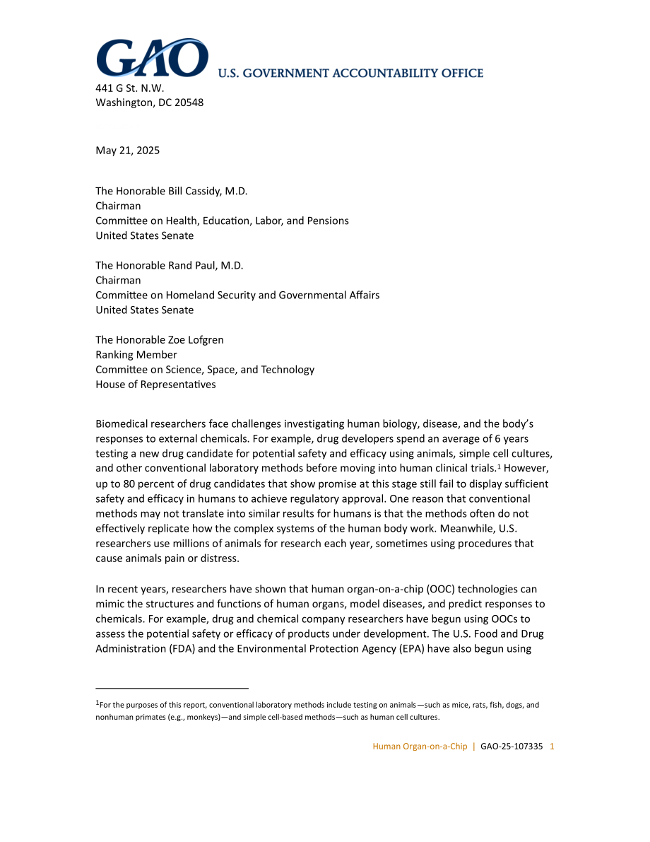 GAO：2025人体器官芯片技术评估报告：优于动物测试但规模化遇阻存挑战（英文版）（48页）.pdf_第9页