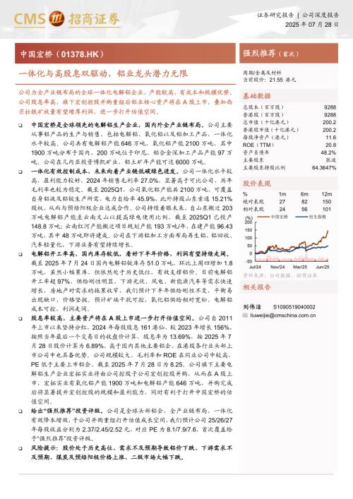 中国宏桥（1378.HK）-港股公司研究报告：一体化与高股息双驱动铝业龙头潜力无限-250728（30页）.pdf