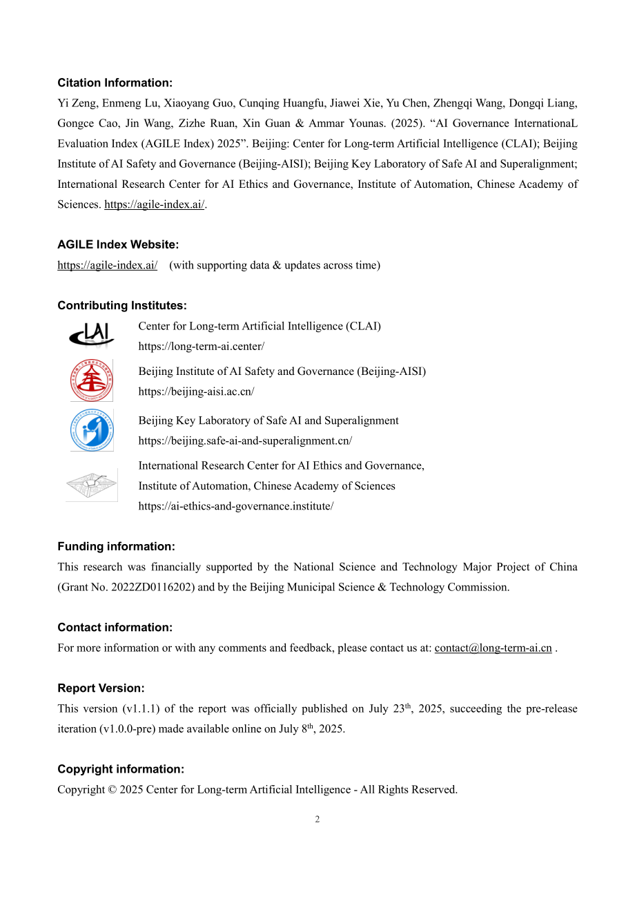 CLAI&Beijing-AISI：全球人工智能治理评估指数2025（英文版）（81页）.pdf_第2页