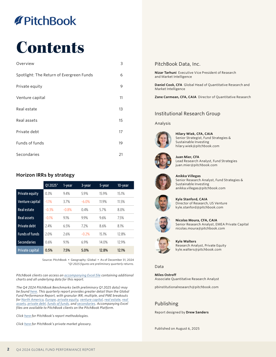 PitchBook：2024年第四季度全球基金业绩报告（含2025Q1初步数据）（英文版）（24页）.pdf_第2页