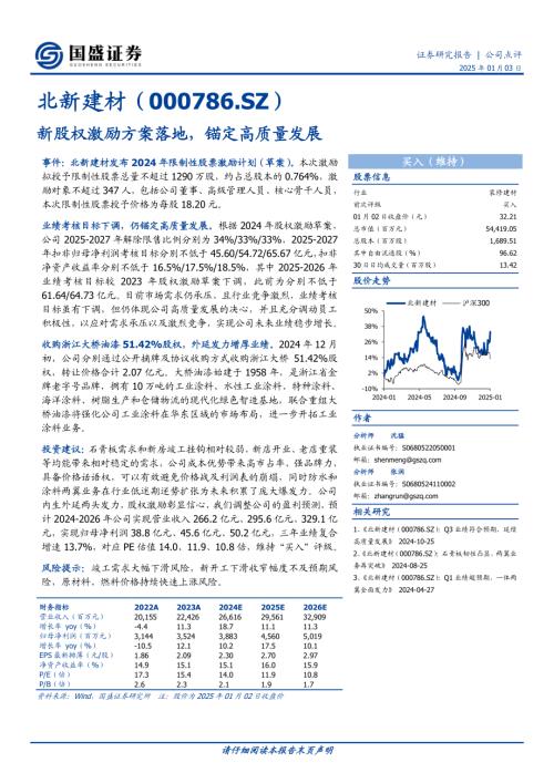 【国盛证券】北新建材（000786）-新股权激励方案落地，锚定高质量发展-250103（3页）.pdf