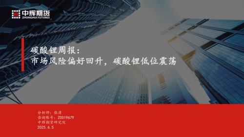 【中辉期货】碳酸锂周报：市场风险偏好回升，碳酸锂低位震荡-250605（18页）.pdf
