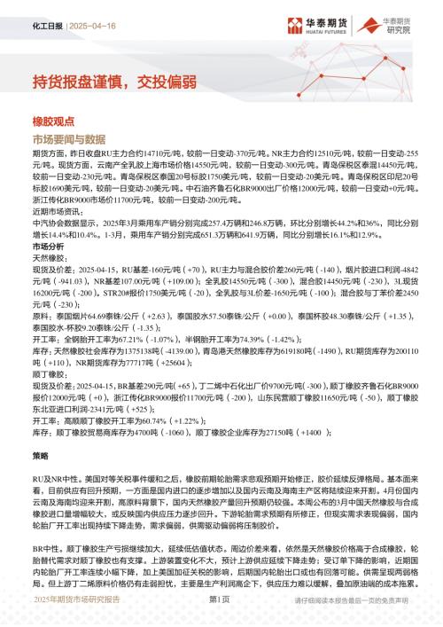 【华泰期货】化工日报：持货报盘谨慎，交投偏弱-250416（10页）.pdf