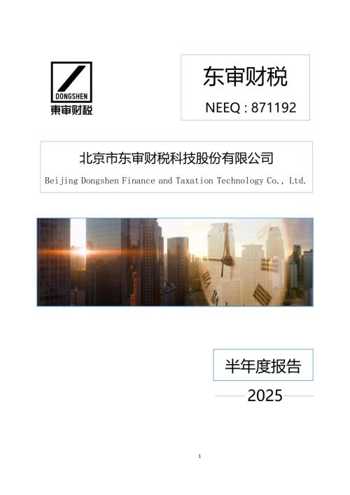 定期报告-东审财税：2025年半年度报告.PDF