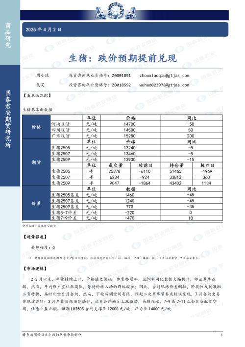 【国泰期货】生猪：跌价预期提前兑现-250402（2页）.pdf