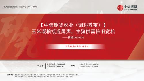 【中信期货】农业（饲料养殖）周报：玉米潮粮接近尾声，生猪供需依旧宽松-250330（44页）.pdf