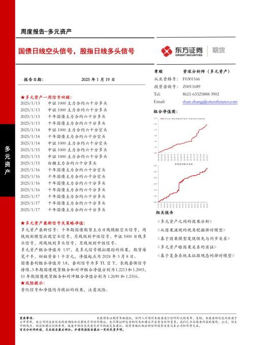 【东证期货】多元资产周度报告：国债日线空头信号，股指日线多头信号-250119（13页）.pdf