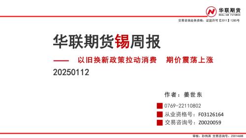 【华联期货】锡周报：以旧换新政策拉动消费 期价震荡上涨-250112（28页）.pdf