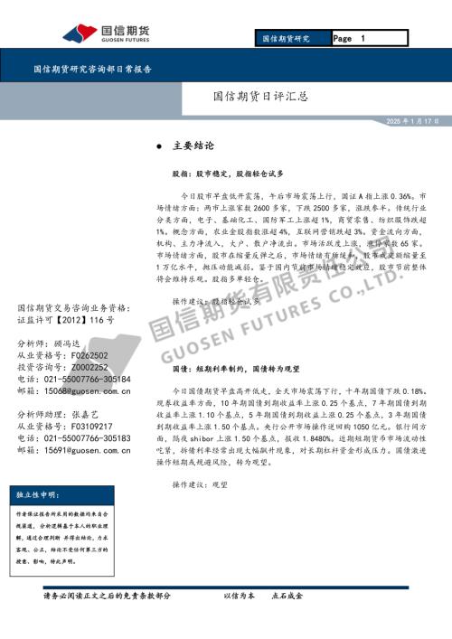 【国信期货】日评汇总-250117（6页）.pdf