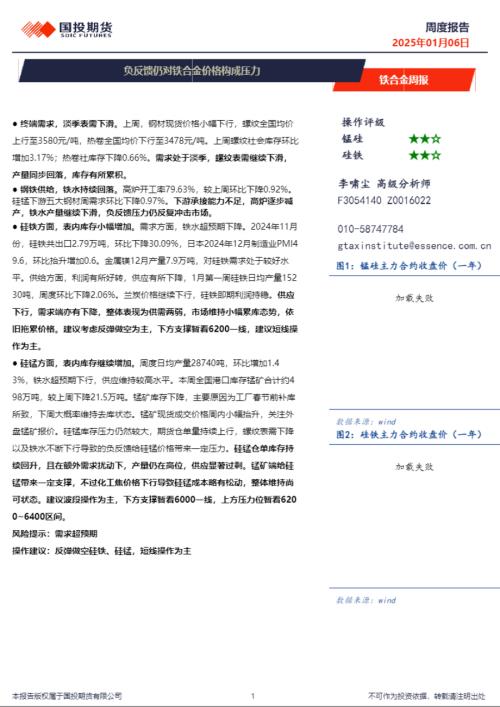 【国投期货】铁合金周报：负反馈仍对铁合金价格构成压力-250106（7页）.pdf