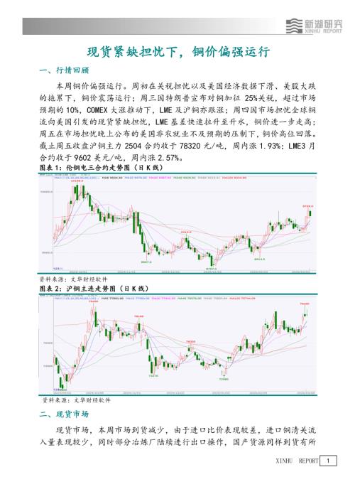 【新湖期货】现货紧缺担忧下，铜价偏强运行-250310（6页）.pdf