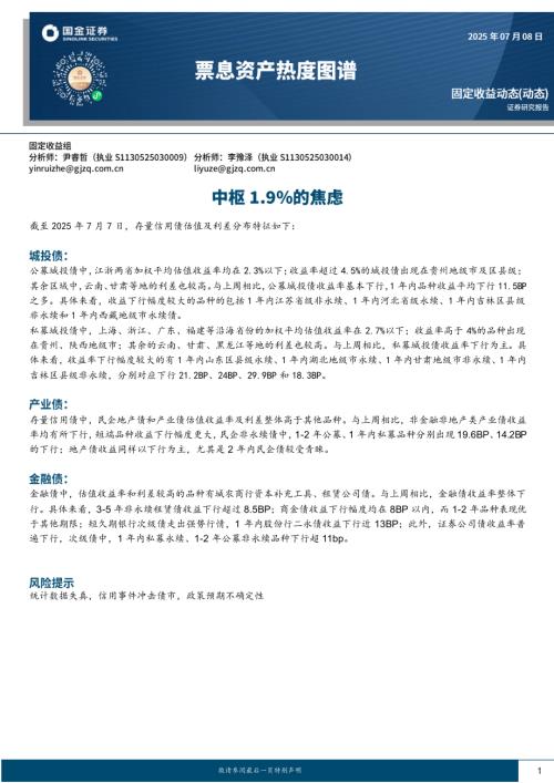【国金证券】票息资产热度图谱：中枢1.9%的焦虑-250708（20页）.pdf