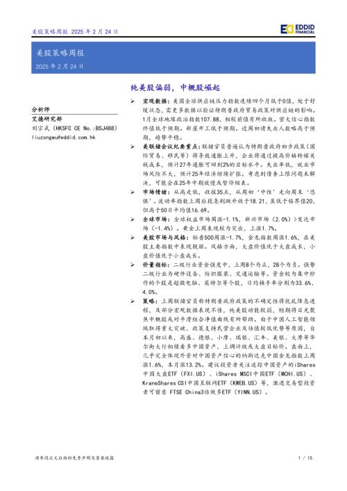 【艾德证券期货】美股策略周报：纯美股偏弱，中概股崛起-250224（15页）.pdf