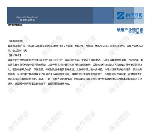 【南华期货】玻璃产业链日报-250120（9页）.pdf