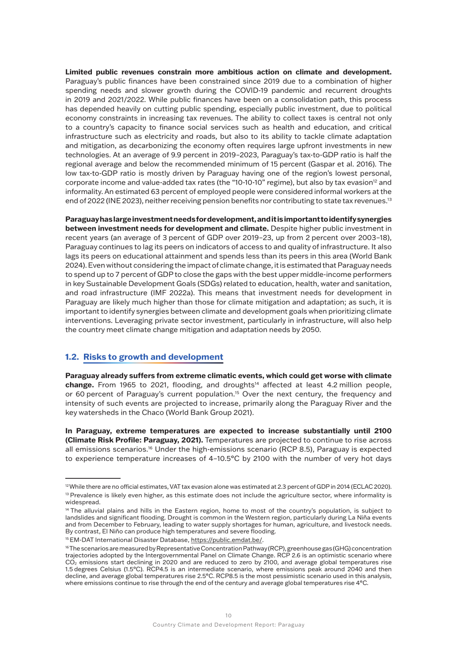 世界银行：2024年巴拉圭国家气候与发展报告（英文版）（90页）.pdf_第12页