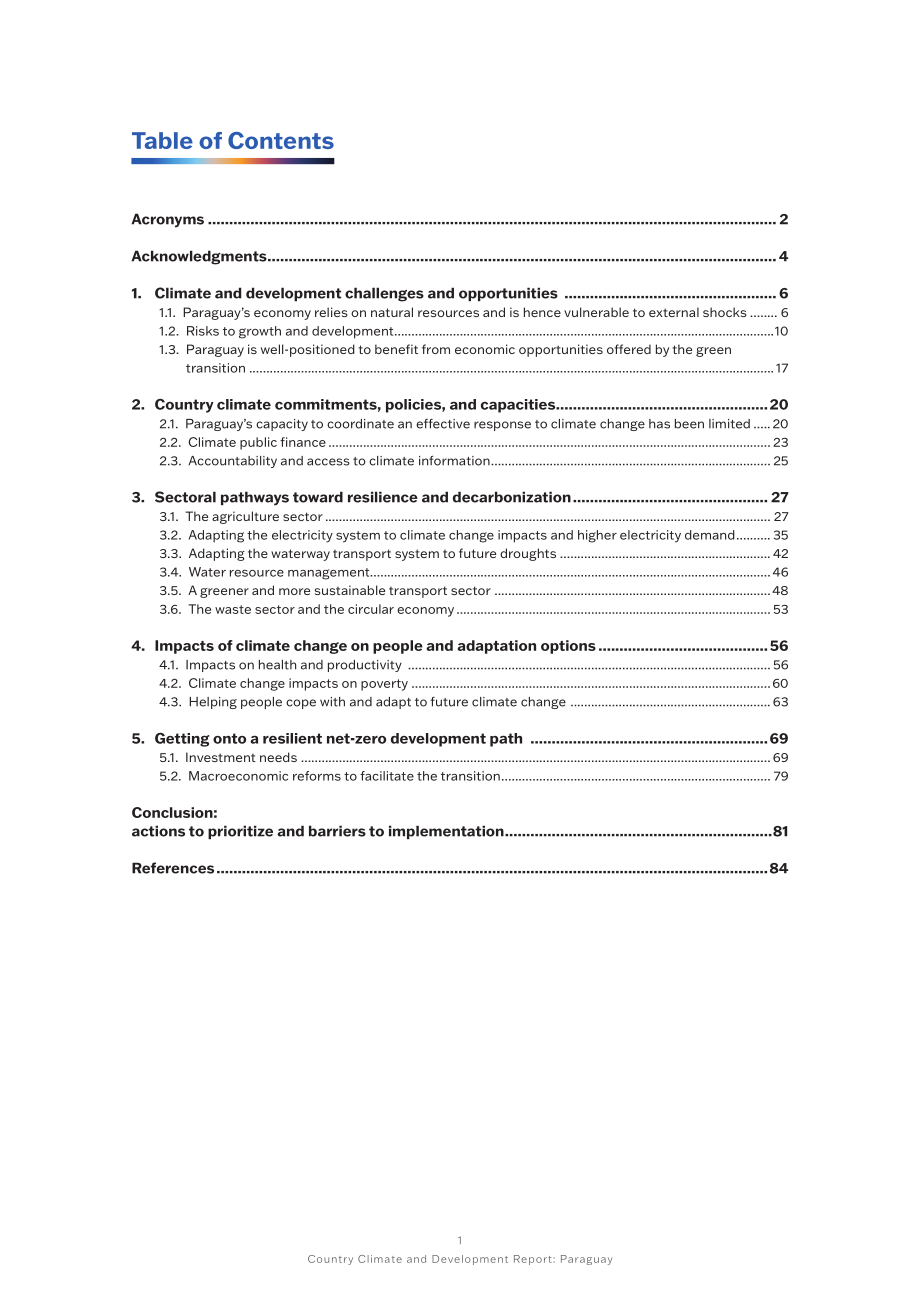 世界银行：2024年巴拉圭国家气候与发展报告（英文版）（90页）.pdf_第3页