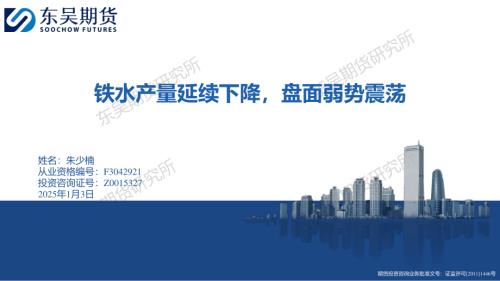 【东吴期货】铁水产量延续下降，盘面弱势震荡-250103（16页）.pdf