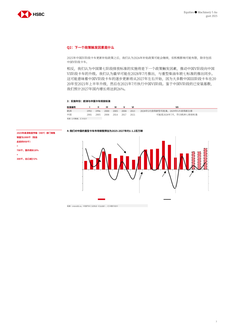 汇丰：中国重卡行业研究：销量超预期强劲增长 电动化渗透提速-250805 (23页）.pdf_第3页