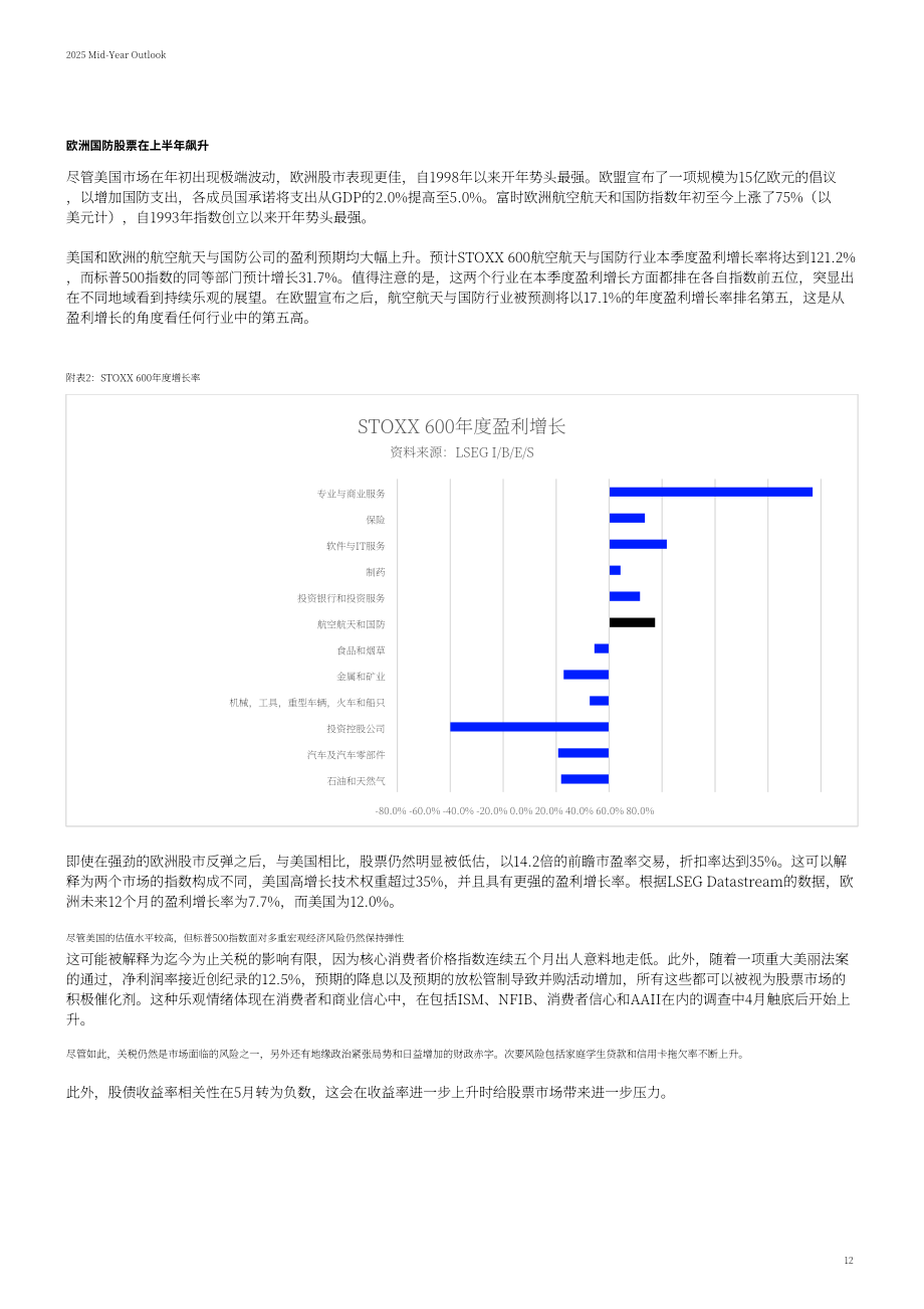 LSEG：2025年年中全球展望报告：宏观经济、股票、零售、基金、RMBS、CMBS和CLO七大领域分析（英文版）（59页）.pdf_第12页