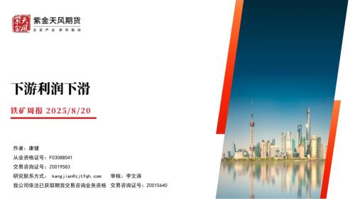 【紫金天风】铁矿周报：下游利润下滑-250820（41页）.pdf