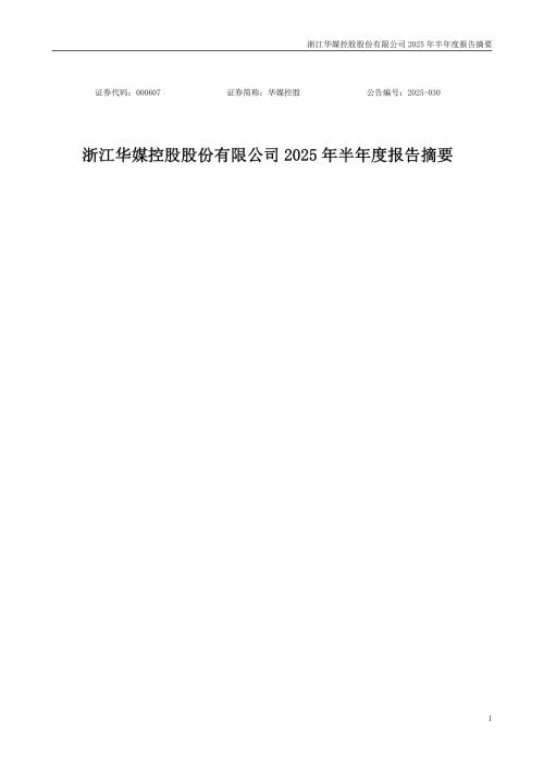 华媒控股：2025年半年度报告摘要.PDF