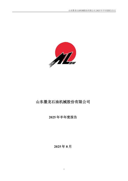 山东墨龙：2025年半年度报告.PDF