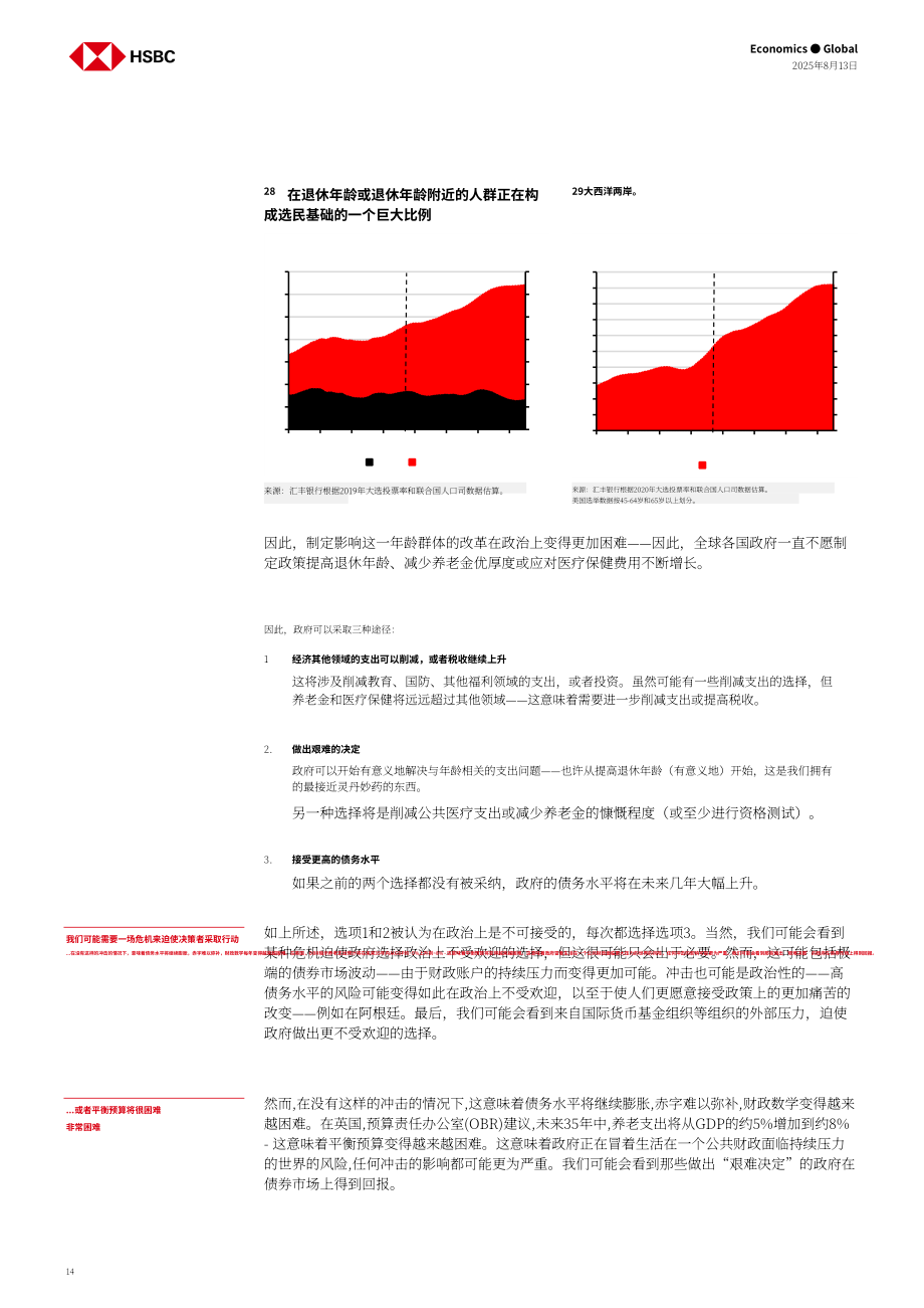汇丰：全球宏观经济研究：人口老龄化困境-未来的承诺与财政难题-250813（英文版）（20页）.pdf_第14页